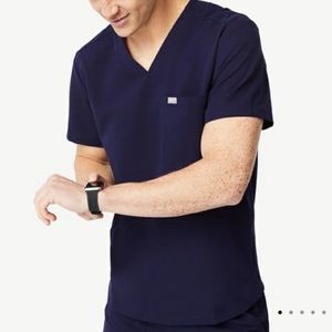 Figs Chisec 3-Pocket Navy Scrub Top